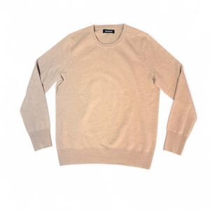 Naadam 100% Cashmere Sweater Womens M Camel Tan Neutral Crewneck Soft Luxury